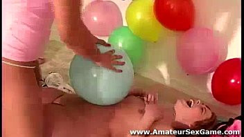 Play Hot group of amateurs play lesbian games at party