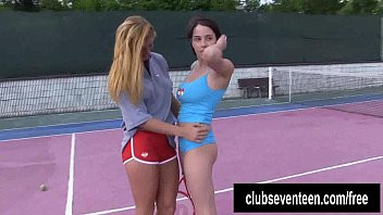 Play Busty lesbians masturbating on the tennis field