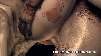 Play Monster dudes gangbang 3d slut
