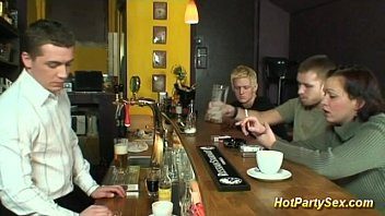 Play Cum drinking teen in club