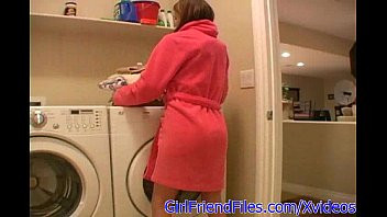 Play Amateur teen masturbates on washing machine