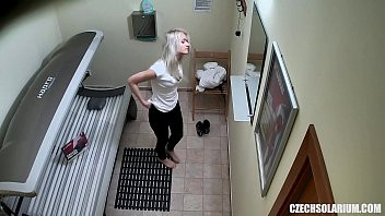 Play Blonde Teen Cought on Hidden Cam in Public Solarium
