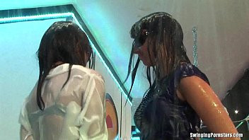 Play Horny girls dancing erotically in a club