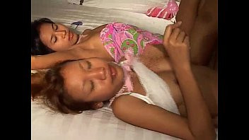 Play Saori & Saya Thai teens lick ice-cream titty