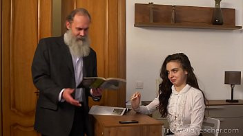 Play Tricky Old Teacher - Old teacher with her beautiful natural boobs Milana Witchs